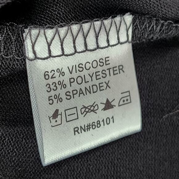 Belldini Women's Tunic Sweater Cowl Neck Top Black Turtleneck Grommet Medium - Picture 7 of 9